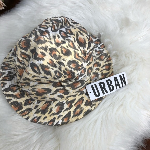 furry leopard bucket hat
